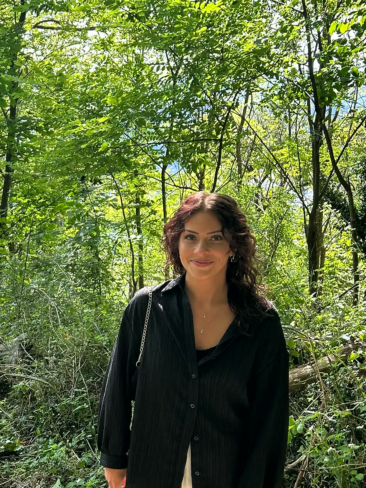 Noëlle in het bos